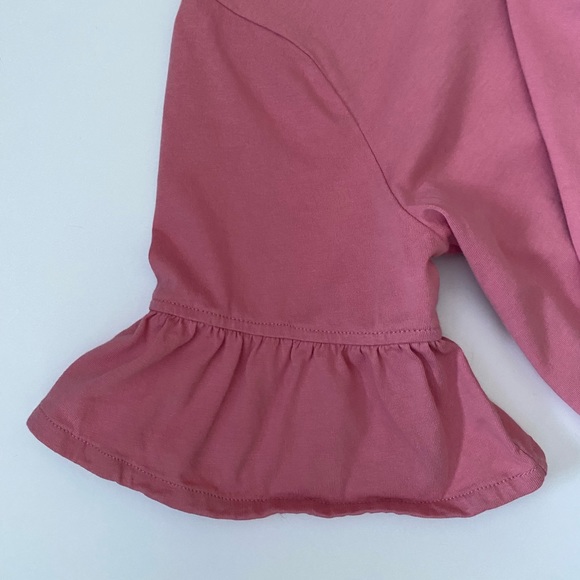 J. Crew Factory Pink Ruffle Sleeve T-Shirt dress women’s size M - Picture 6 of 8